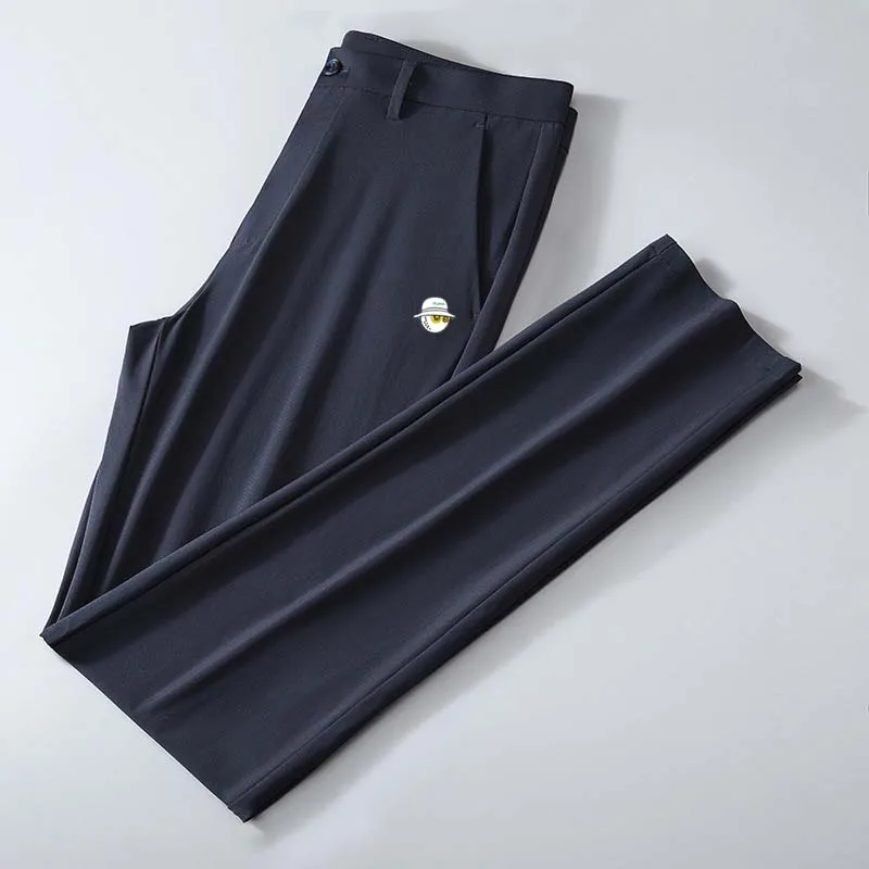 Men's Wear Suit Pants Thin Style Summer Sweatpants For Men Malbon Golf Solid Color Loose Overall Straight Work Clothes Business