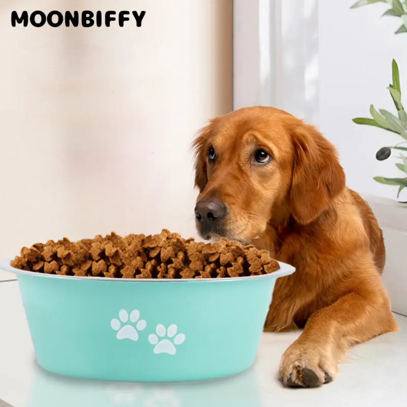 

Non-slip Pet Dogs Bowls for Perros Feeder Drinkers Small Medium Large Dog Stainless Steel High Capacity Mascotas Accessories