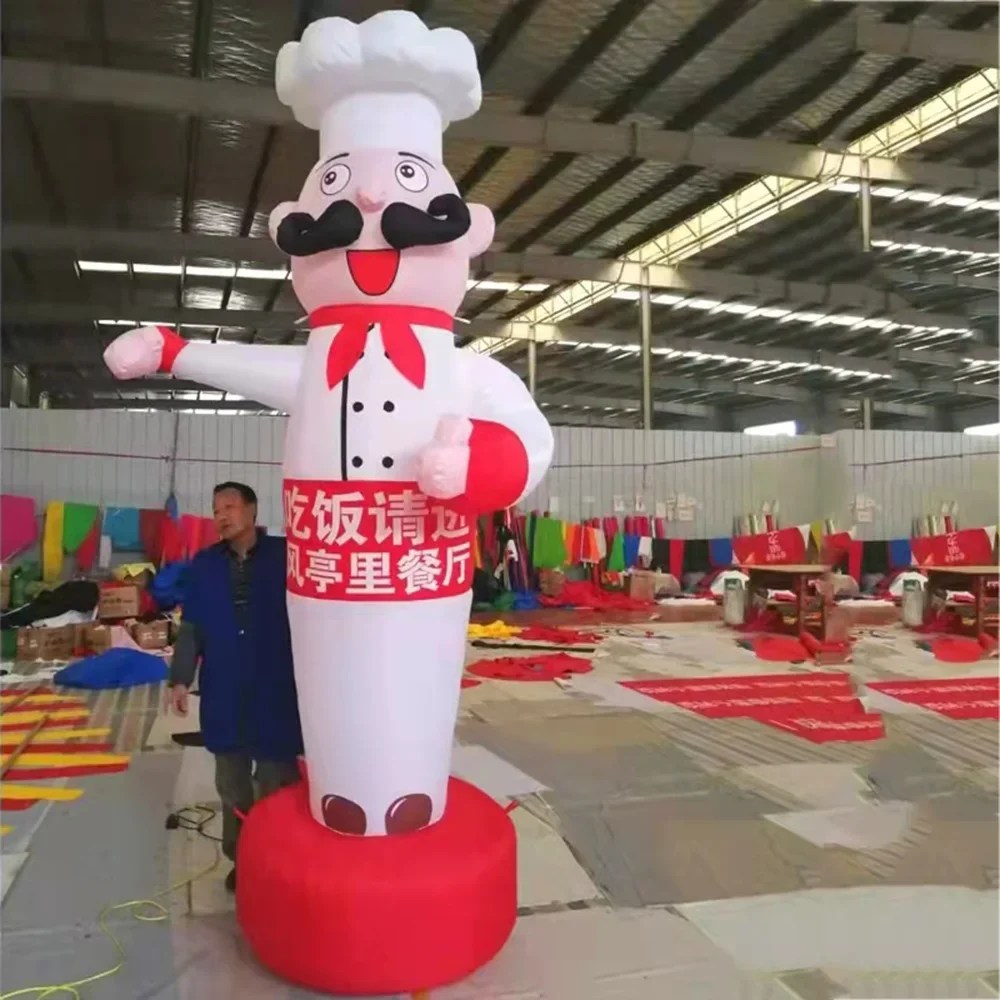 Воздушная танцевальная звезда реклама надувной шеф-повар небесные танцоры огни