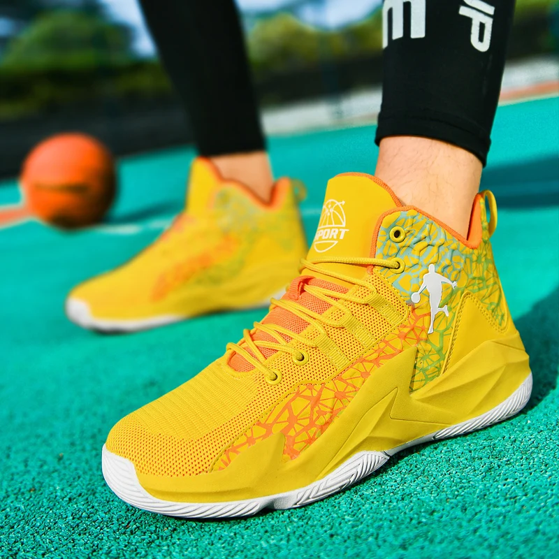 Fashion Men High-top Basketball Shoes Women Platform Basketball Sneakers Men Breathable Athletic Shoes Couple Sport Sneakers