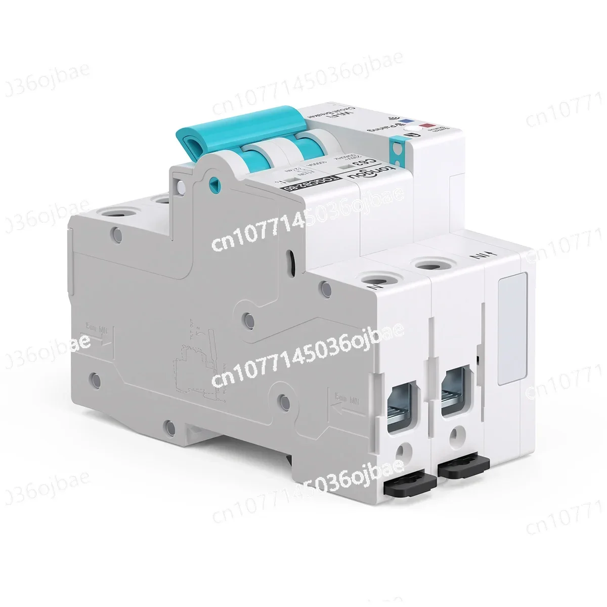 Интеллектуальный автоматический выключатель Wi-Fi 63A двухполюсный Tuya настенный 60A