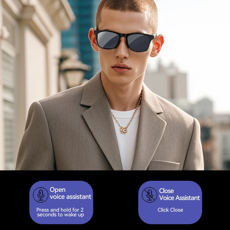 Фото Умные беспроводные очки OnePlus AI с Bluetooth-вызовами, сенсорным управлением музыкой, функцией записи голоса и функцией перевода №5