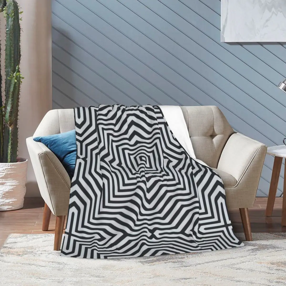 

Optical Illusion Flannel Fleece Blanket For Kids Teens Adults Soft Cozy Warm Fuzzy