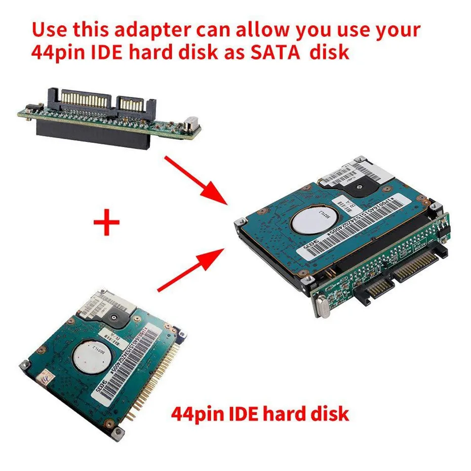 Адаптер 2 5 дюйма с интерфейсом IDE на SATA порт Sup ATA HDD жесткий диск или SSD переходник 44