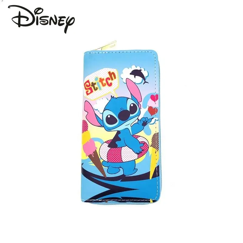 Disney Stitzer New Wallet Fashion Large Capacity Long Women's Wallet Cartoon Versatile Multi Card Multifunctional Storage Bag