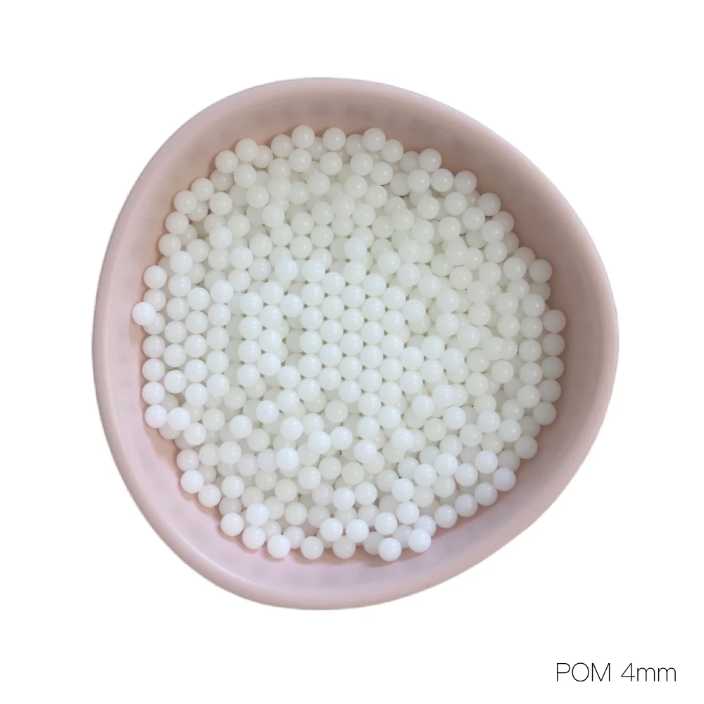 4mm Delrin Polyoxymethylene ( POM ) / Celcon Solid Plastic Balls for Ball Valves and Bearings