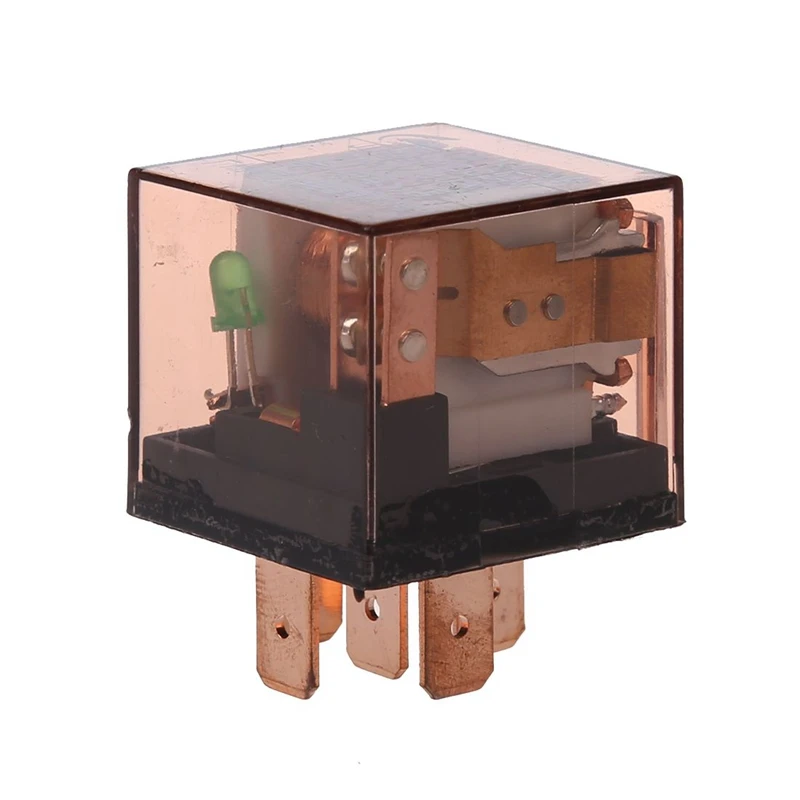 2X DC 24V 80A 1NO 1NC SPDT 5-контактный зеленый индикатор фотомагнитное реле для автомобиля