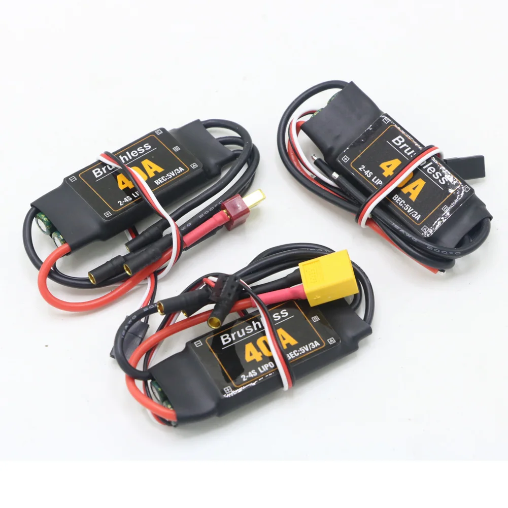 Фото Бесщеточный регулятор скорости Mitoot 40A ESC 2-4S с UBEC 5V 3A для радиоуправляемых FPV квадрокоптеров, самолетов и вертолетов (аксессуары) №5