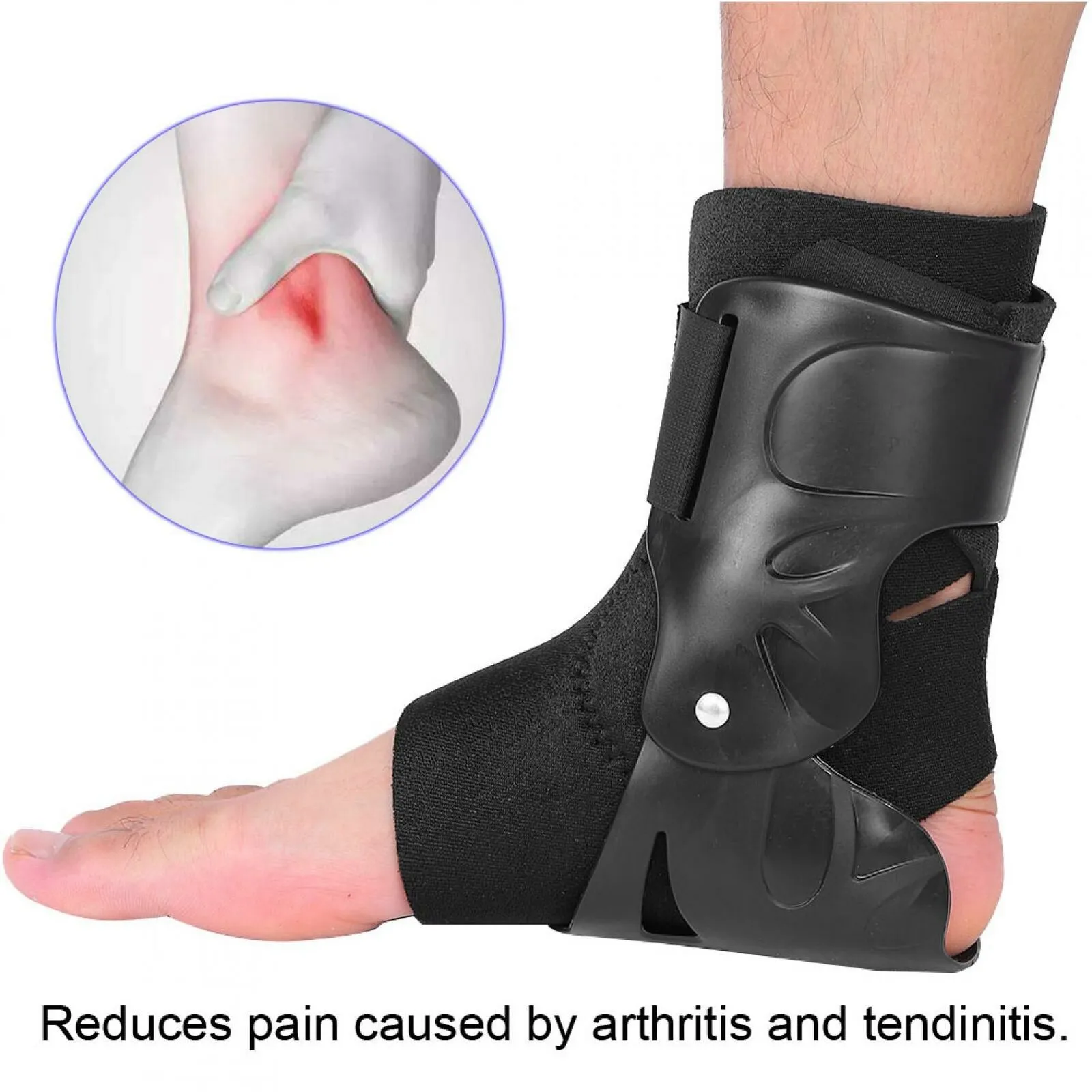 

1PC Adjustable Ankle Stabilizer Splint Foot Drop Orthosis Brace Stabilizing Support Splint Pain Relief