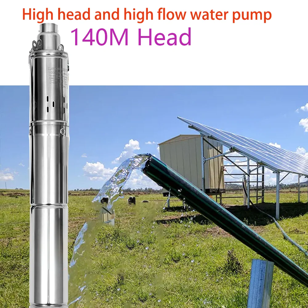 Напор водяного насоса на солнечной батарее 800 Вт 48 в пост. Тока 140 м