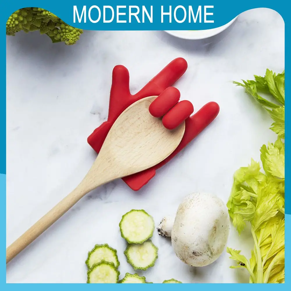 

Anti-overflow Pot Rack Silicone Pot Lid Holder 1pcs Pot Cover Lifter Soup Spoon Rack Ladle Rack Holder Anti-spill Rack