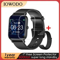 smartwatch smart watch for men women all day activity tracker heart rate sleep monitor 1 3 full touch screen 5atm waterproof
