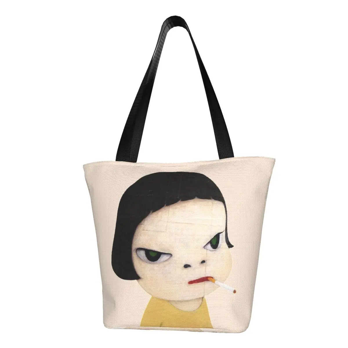 

Yoshitomo Nara Smoking Handbag Accessories INS Trending For Female Shopping Bag
