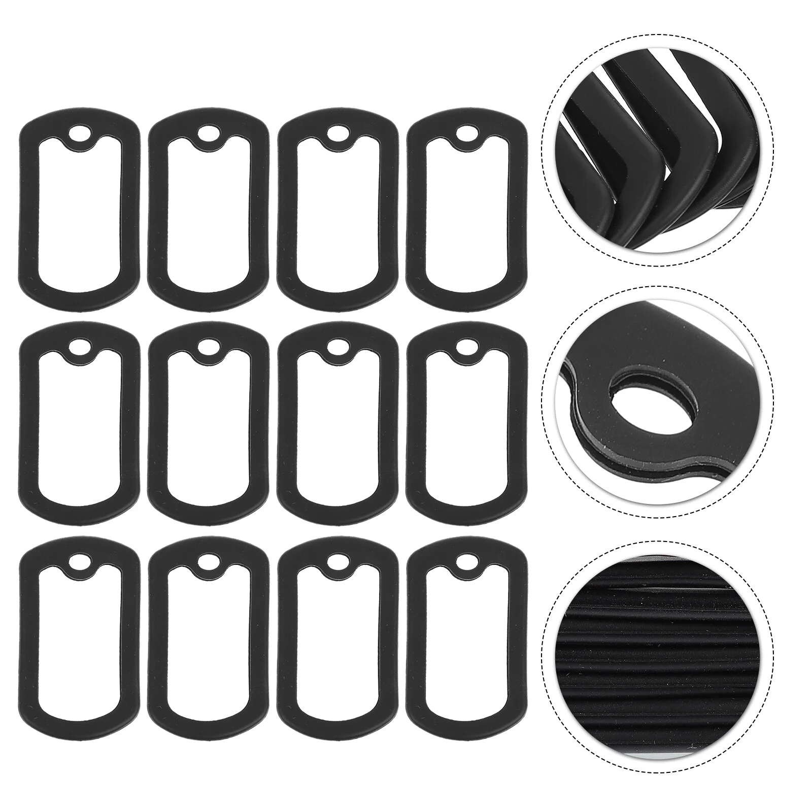 

12pcs Style Dog Tag Silicone Silencer Dog Tag Silicone Protective Cover