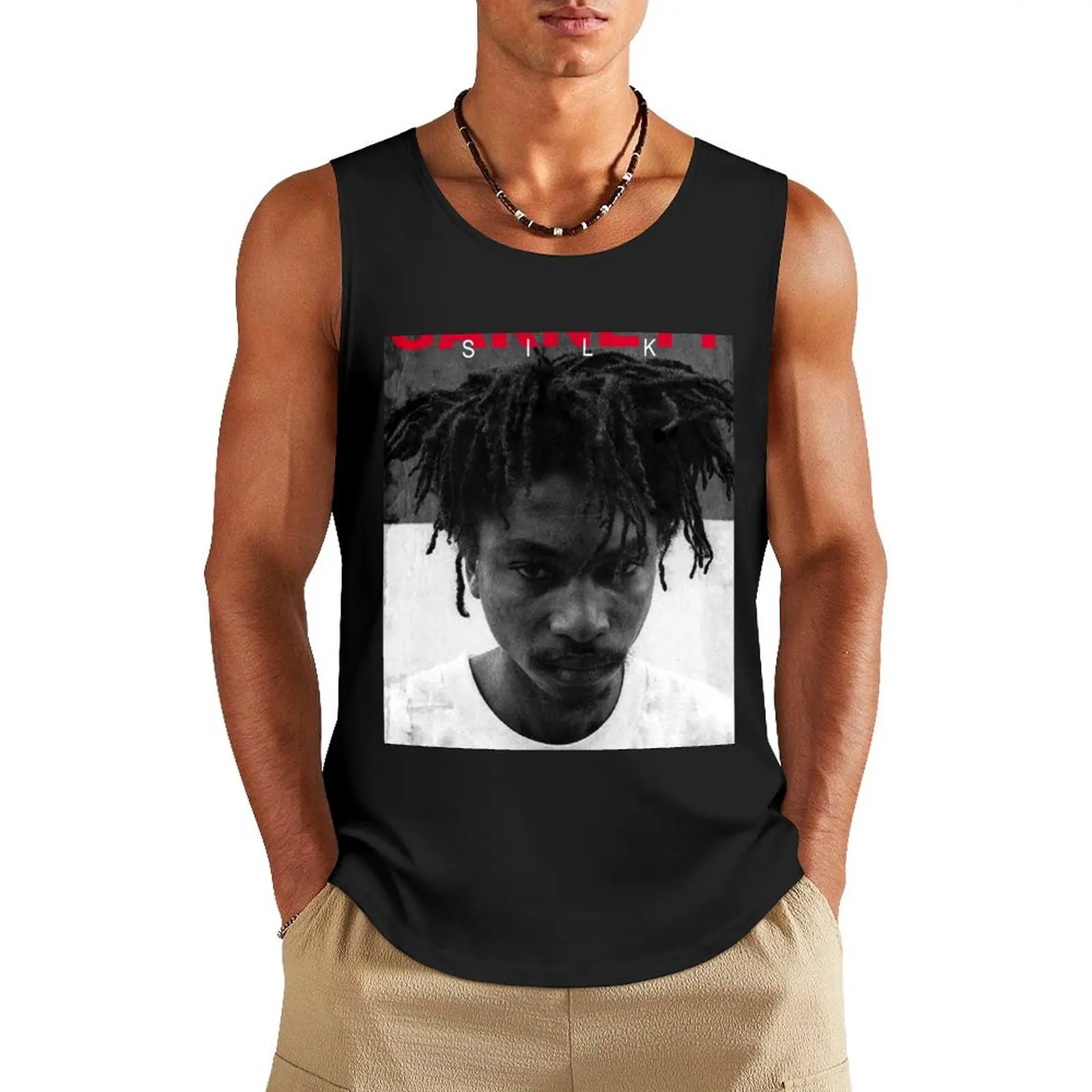 Мужская шелковая майка garнетт Tribute спортивная одежда для мужчин мужские футболки