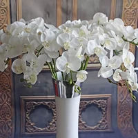 1pc silk butterfly orchid artificial flowers bouquet for wedding home decoration real touch phalaenopsis fake flowers peony rose