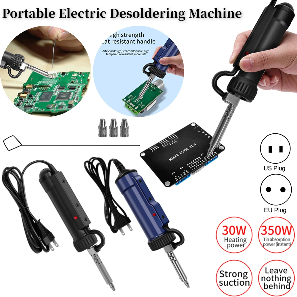 

BBT-680/BBT-580 Automatic Electric Vacuum Solder Sucker Soldering Tin Removal Pump With 3 Suction Nozzles Desoldering Machine