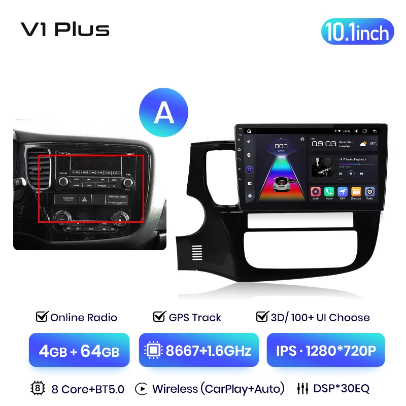 

Автомобильный радиоприемник Junsun V3 Plus 2K 7862 для Mitsubishi Outlander 3 GF0W GG0W 2012-2018 гг., беспроводной CarPlay Android Auto DSP, GPS-навигация
