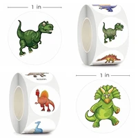 100 500pcs childrens cartoon stickers little dinosaur pattern kids stationery supplies school teacher supplies reward stickers