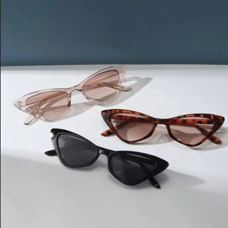 3 пары в комплекте маленькие солнцезащитные очки кошачий глаз женские милые