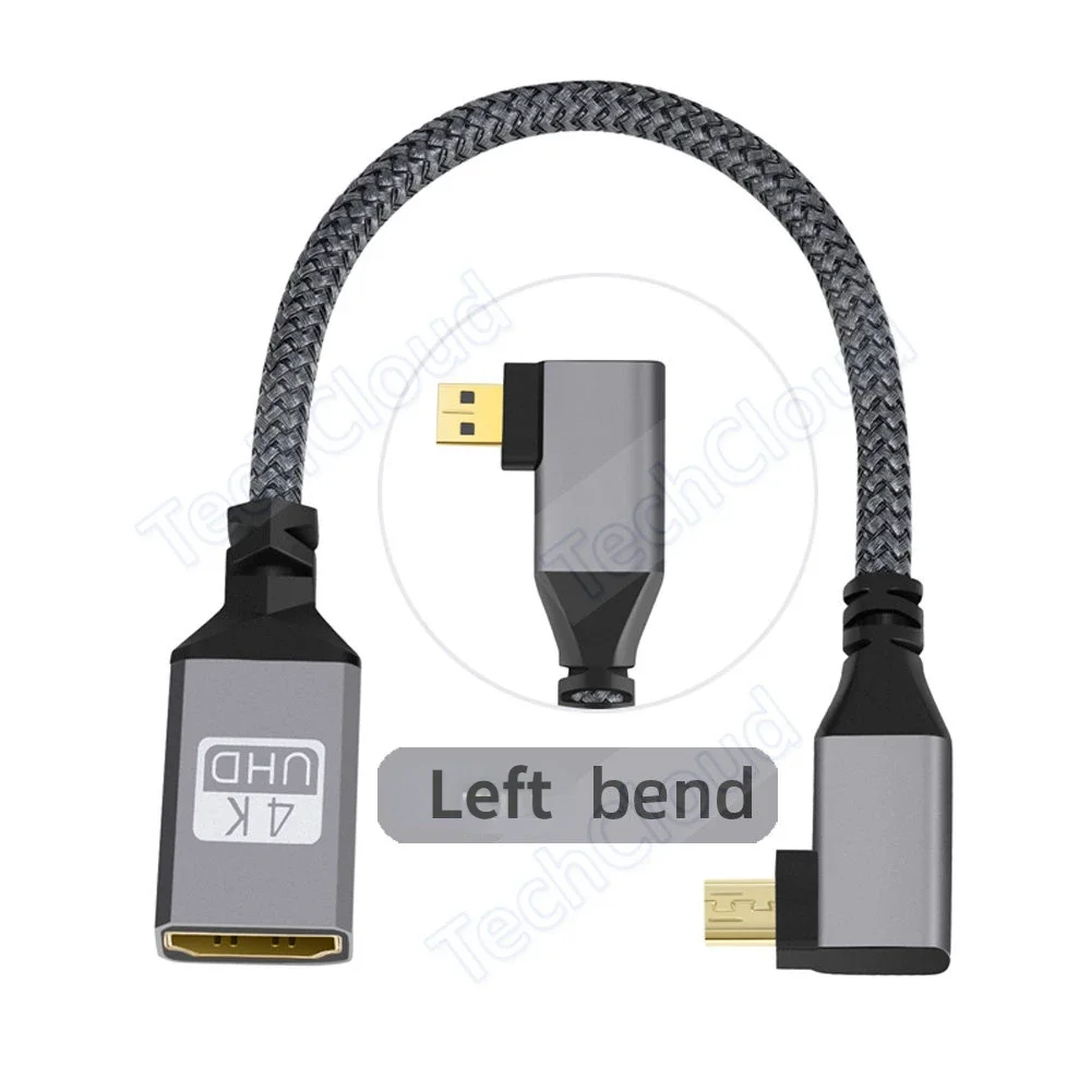 4K HDMI-совместимый адаптер Micro HDMI-HDMI Кабель папа-мама HDMI 4K@60 Гц HDR 3D Dolby 18 Гбит/с