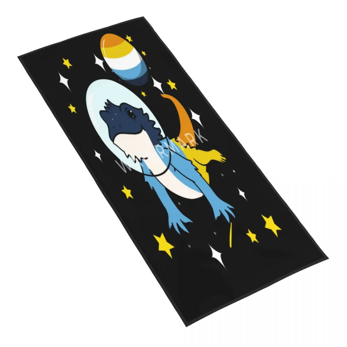 

Bearded Dragon In Space Aroace Towel Soft Suitable for Bathroom Personalized Pattern