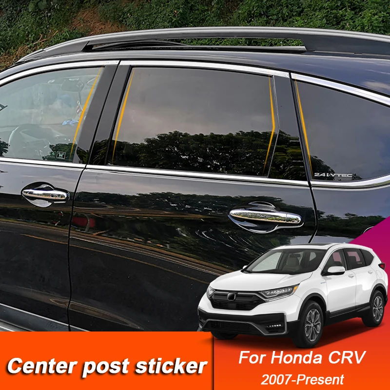 

6 шт., декоративные наклейки на окна автомобиля Honda CRV 2007