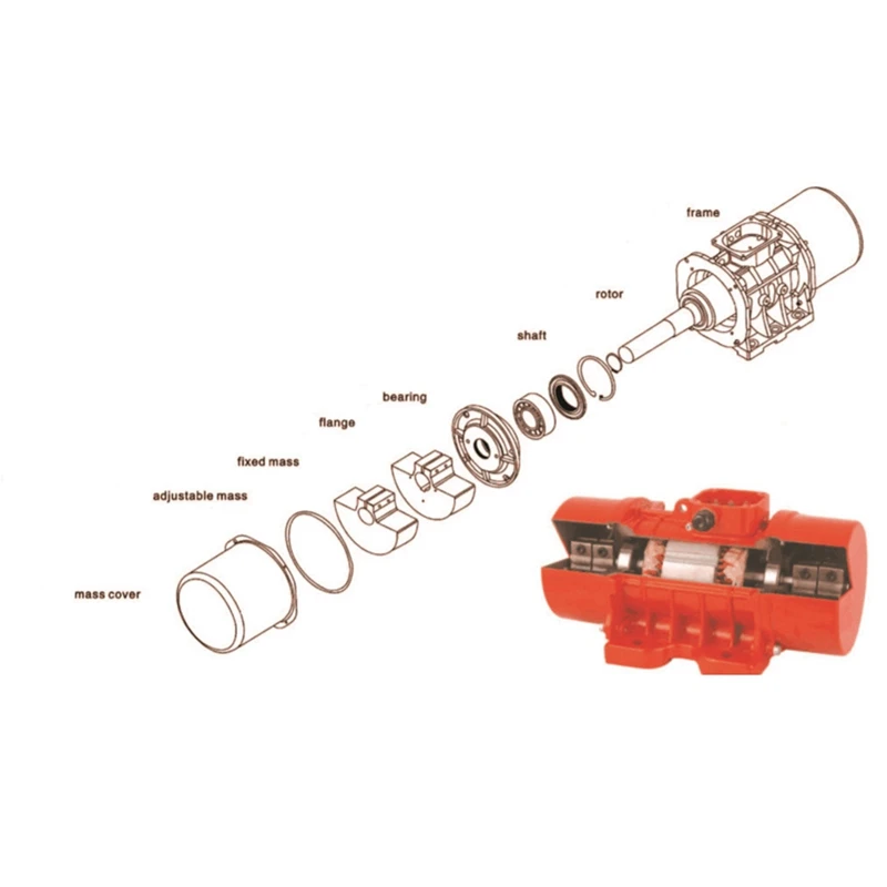 Вибратор для бетона вибрационный двигатель 220 В с регулируемой скоростью подачи