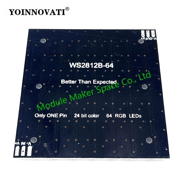 Фото Светодиодная матрица WS2812 5050 RGB 8x8 для Arduino, модель WS2812B, 8*8, 4, 16, 25, 64-битная, полноцветная, 5050 RGB LED панель-лампа №2