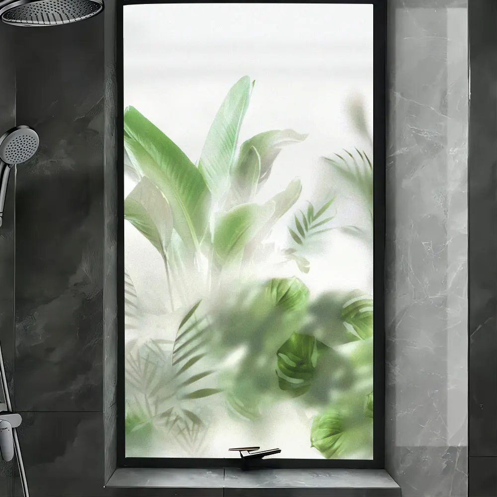 

Матовая декоративная пленка для окна Hazy Plant Pattern