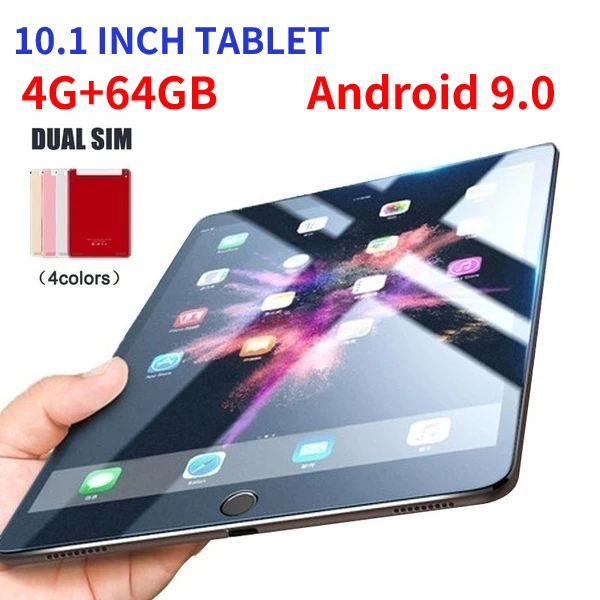 Hot 10.1 Inch Tablet Pc Android 9.0 Octe Core 4GB Ram 64GB Rom 800x1200 Ips Wifi 4G Fdd Lte Phablet Tablet Pc Gps 10