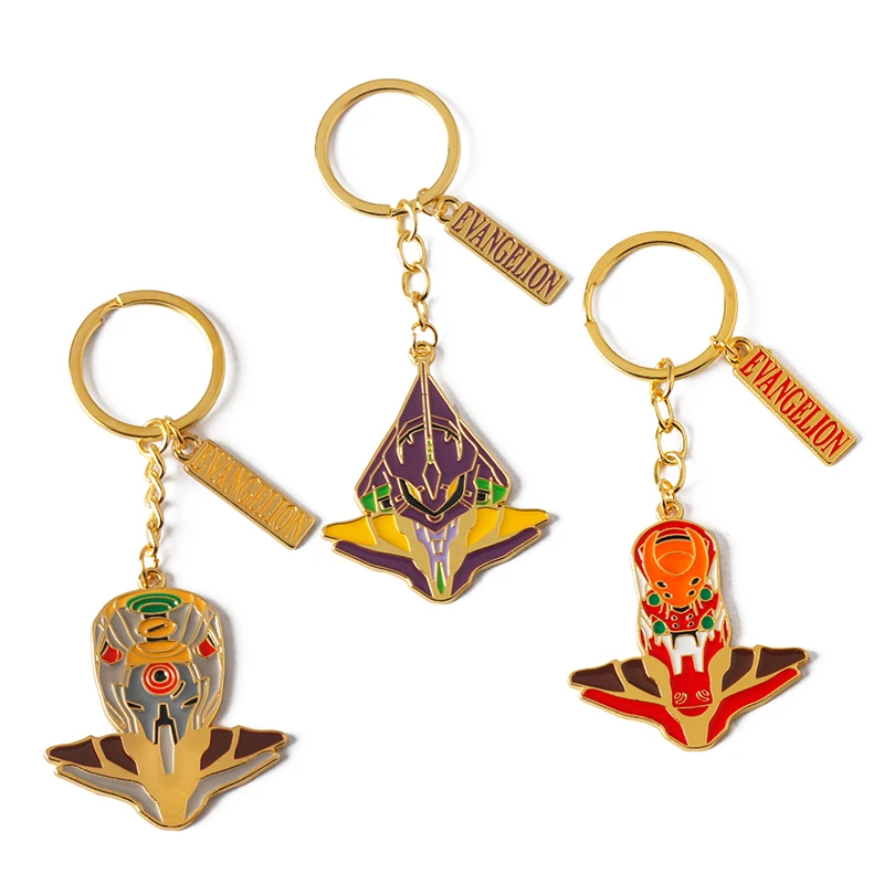 

Anime KeyChain Evangelion EVA Ayanami Rei Ikari Shinji Asuka Cartoon Model Cosplay Keyring Men Key Women Bag Accessories