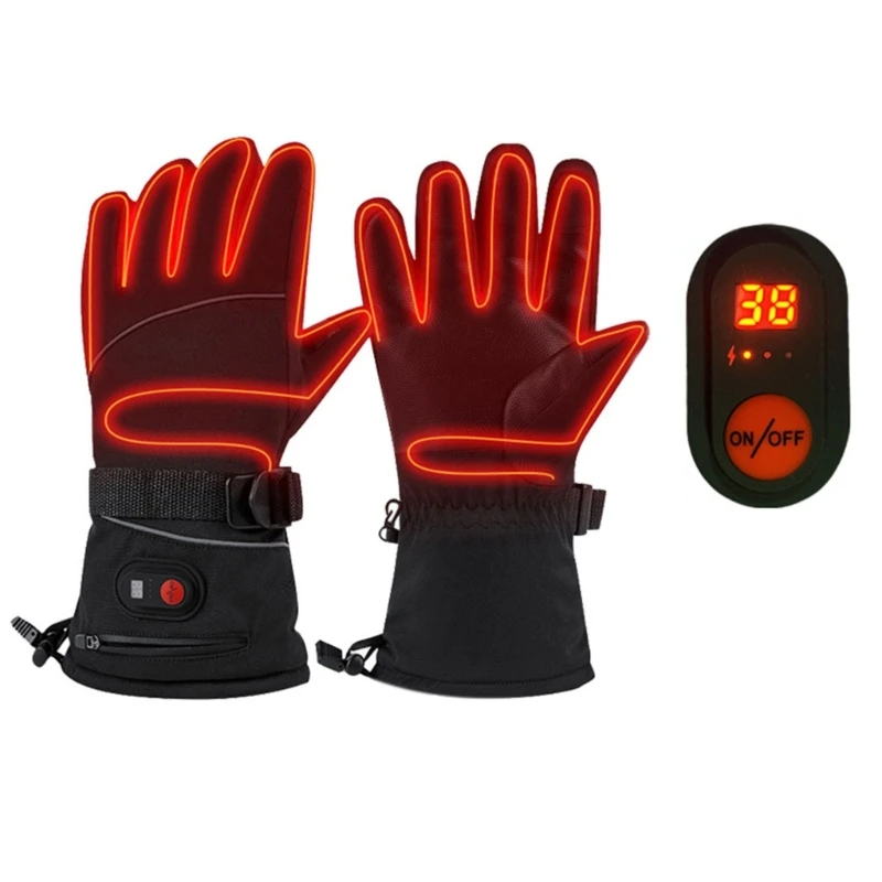 

Touchscreen Heated Gloves Waterproof Fleece Electric Thermal