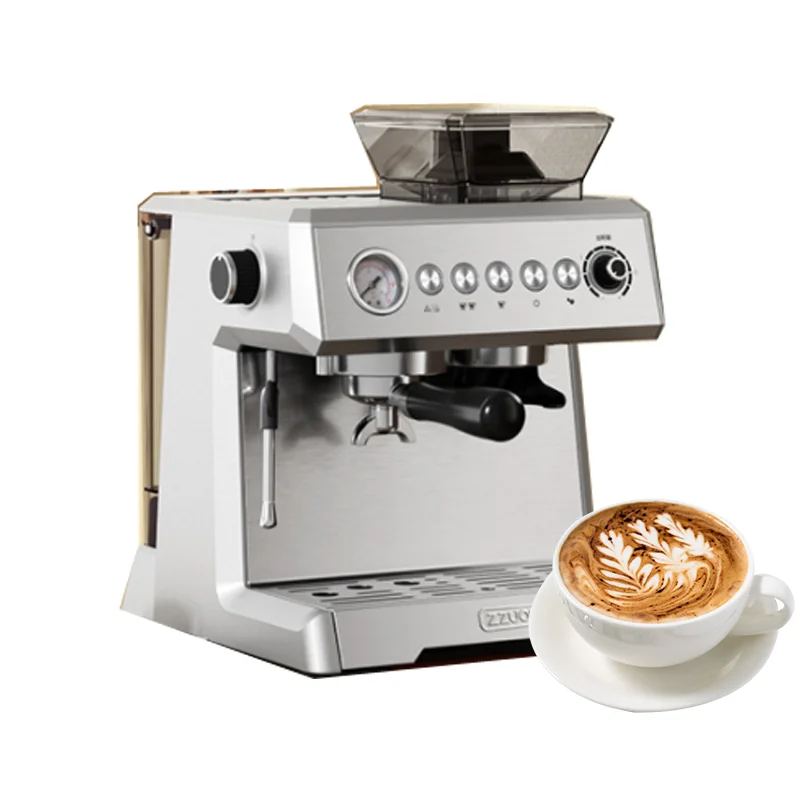 

20 Bar Italian Type 10-15 People Espresso Coffee Maker Machine with Milk Frother Wand for Espresso Cappuccino Latte and Mocha