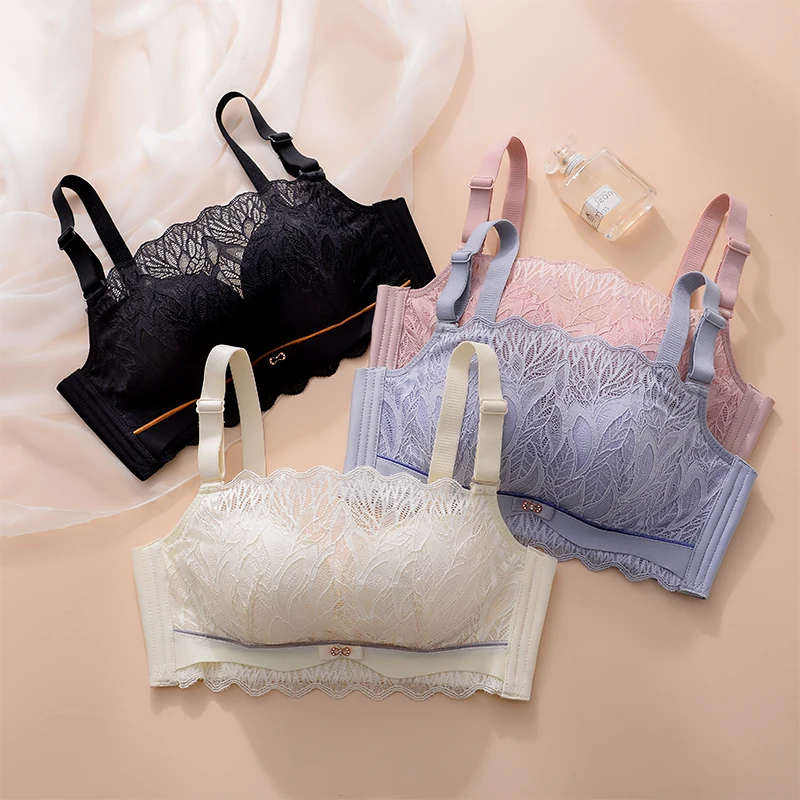 Soft And Comfortable Breathable Tube Top Sexy Lace No Steel Ring Bra Ladies Gather Anti-Sagging Underwear New Wrap Chest