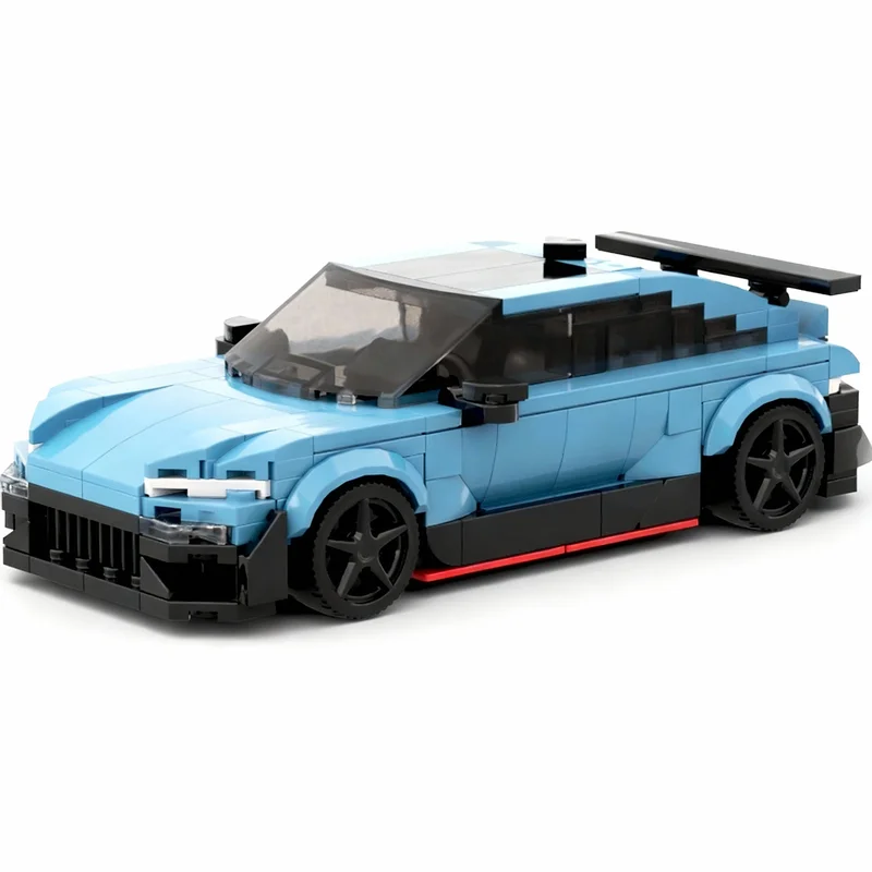 Фото Набор для сборки 354 детали MOC City Champions: Суперкар Hyundai Ioniq 6 N, широкая модель с 8 штырьковыми соединениями, технологичный конструктор DIY, подарочный набор для демонстрации №2