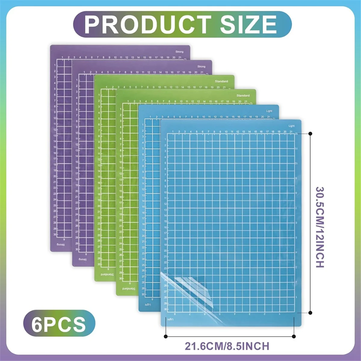 6 шт. коврик для резки 8 5x12 дюймов Cricut Joy Xtra (StandardGrip LightGrip StrongGrip) многоразовые