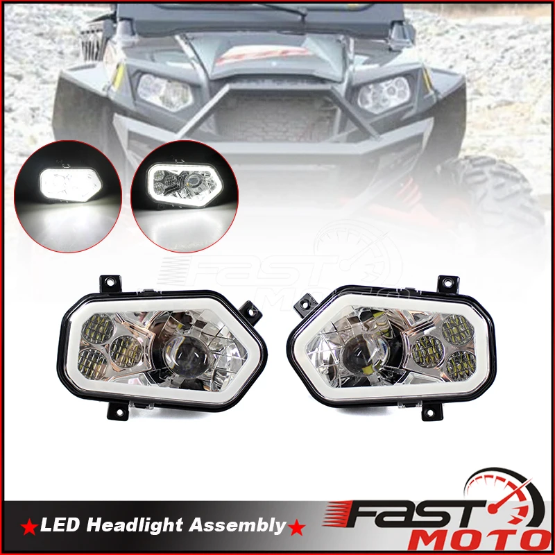 

Аксессуары для квадроциклов светильник головного света s Для Polaris RZR XP 900 RZR 800 XP 4 900, фасветодиодный головного света с зазубринами X, светодиод...