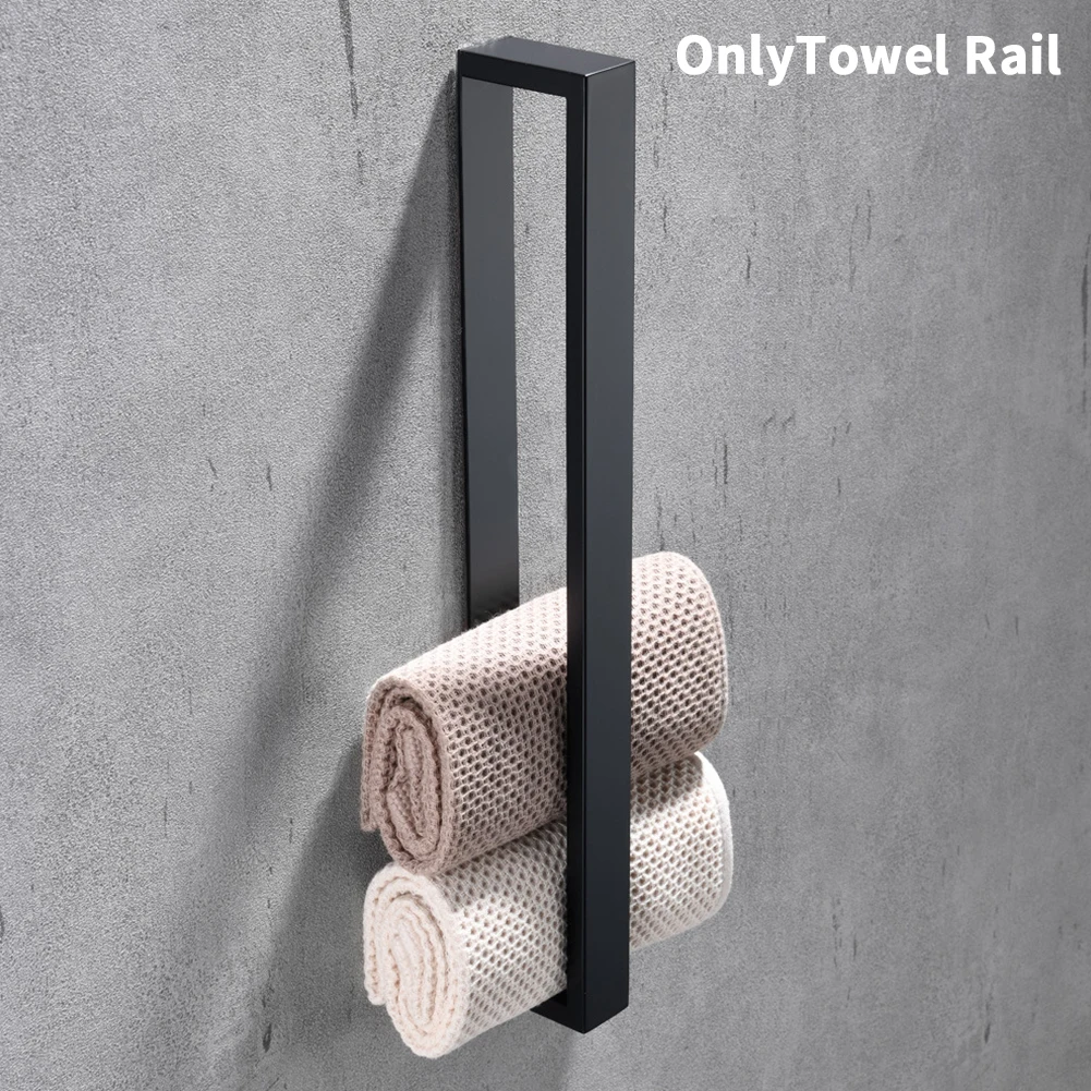 

Self Adhesive Square Rack Bathrooms Replacement Stainless Steel Wall Mounted Home Shower Towel Rail Accessories Storage Guest