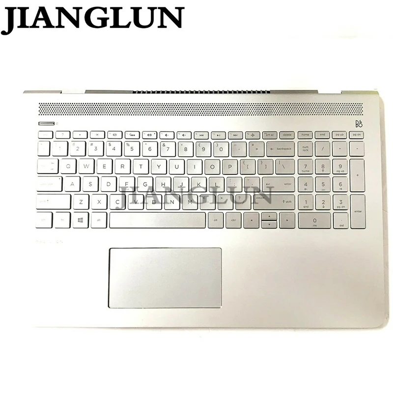 JIANGLUN For HP Pavilion 15-CC 15T-CC 15CC15-CC123CL Top Cover Palmrest Silver with US Keyboard 926859-001