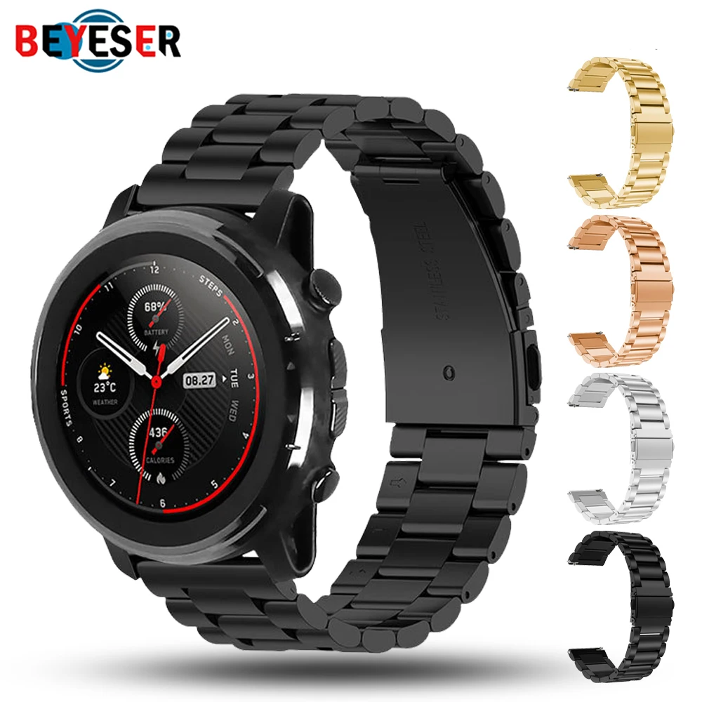 

Ремешок металлический для Huawei Watch 3/3Pro/2Pro/GT2-3 46 мм, модный спортивный сменный Браслет для смарт-часов Amazfit GTR2/3, 22 мм