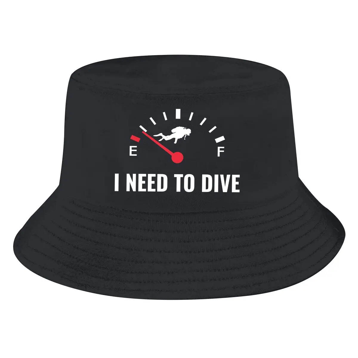 

Dive Scuba Diving Bucket Hat Forced To Work Diver Underwater Men's Women's Fisherman Cap Hip Hop Beach Sun Fishing Hats
