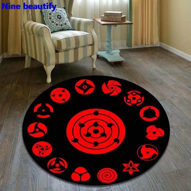 

rug tapis Anime Logo Round Carpet Children Play Carpet Living Room Bedroom Beautiful Carpet Anti-Slip Door Mat Photography Props