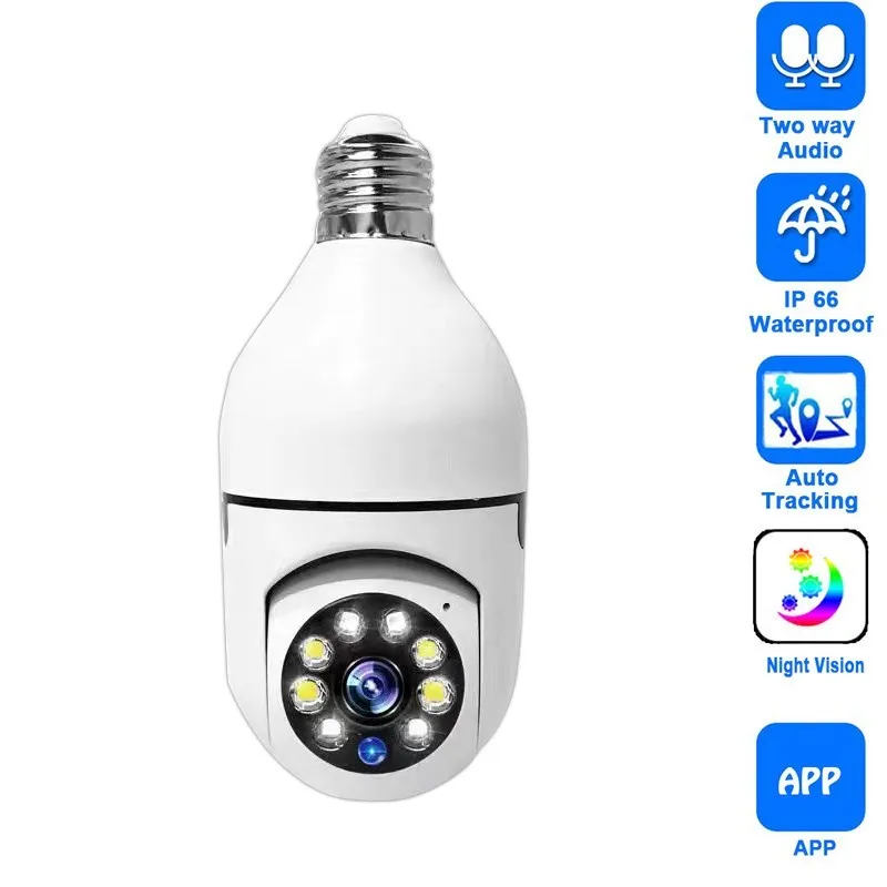 

360 Degree Camara Bulb Panoramic Night Vision Two Way Audio Home Security Video Surveillance Fisheye Lamp Wifi IP Camera Limited