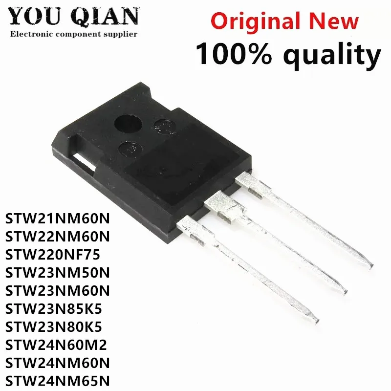 

10PCS/LOT STW21NM60N STW22NM60N STW220NF75 STW23NM50N STW23NM60N STW23N85K5 STW23N80K5 STW24N60M2 STW24NM60N STW24NM65N TO-247