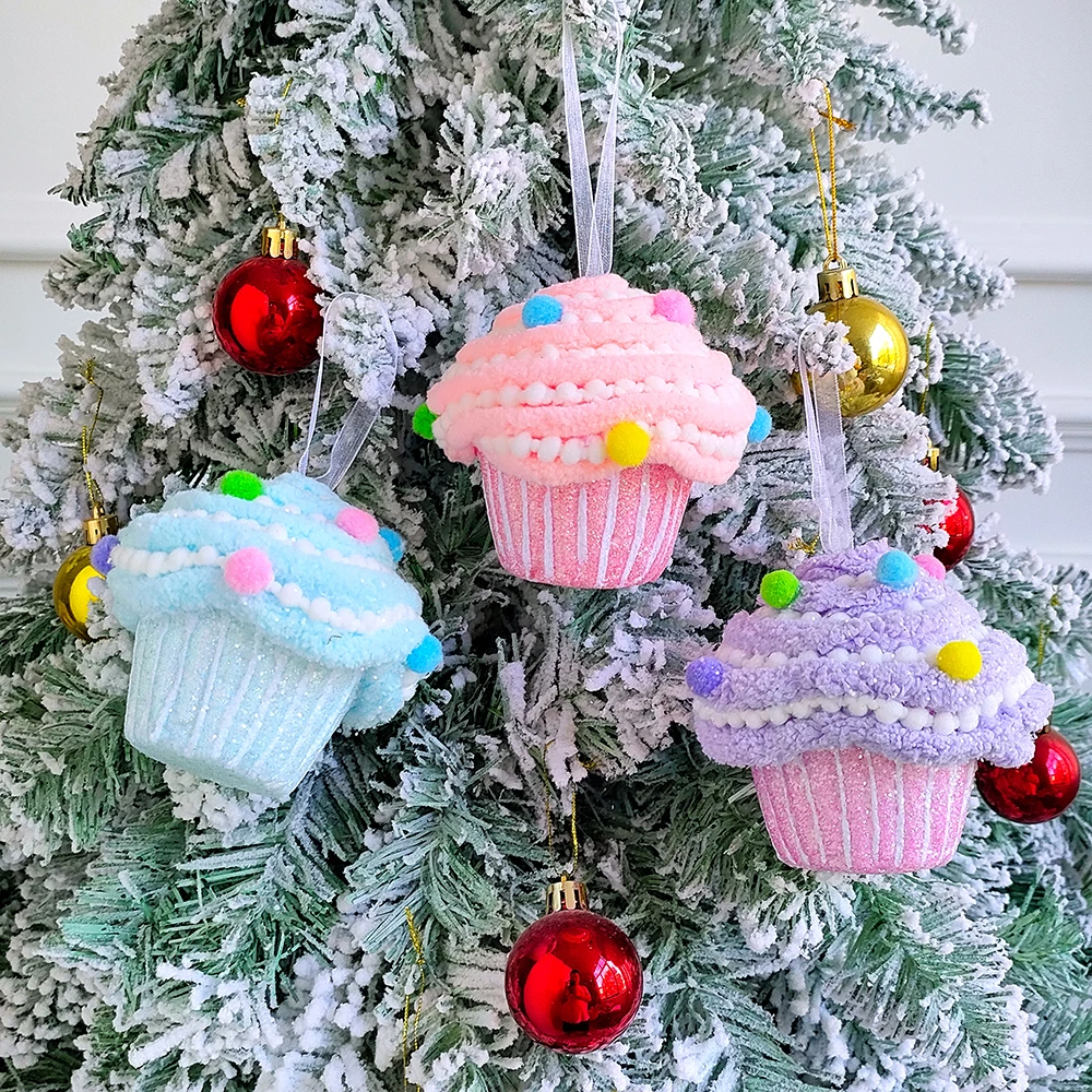 1 комплект рождественских украшений имитация кексов цвет макарон елочные