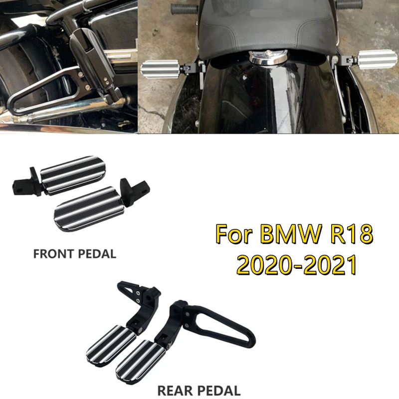 

For BMW R18 2020 2021 2022 Motorcycle Front Footrest Peg Pedal Passenger Footpeg Installation Kit Front Footrest CNC Aluminum