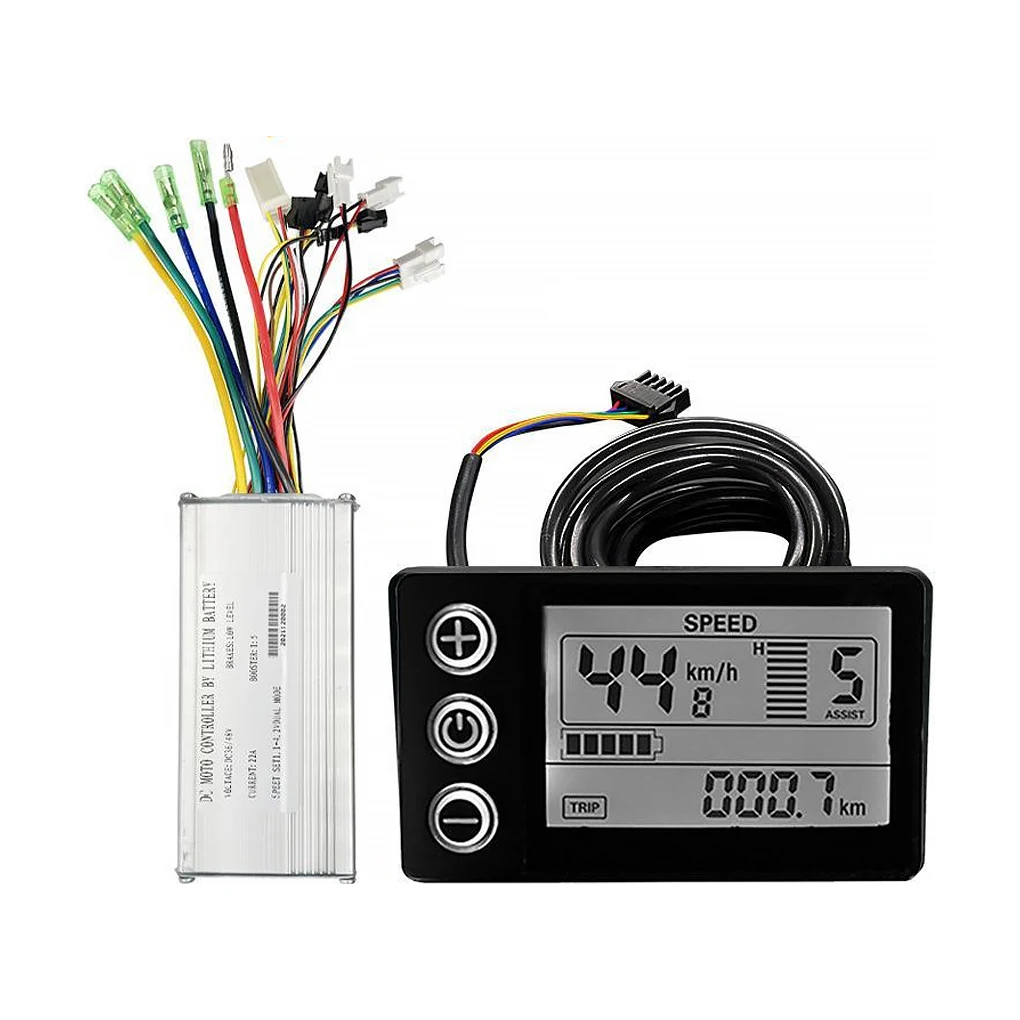 

Контроллер для электрического велосипеда Set портативный водонепроницаемый бесщеточный двигатель ЖК-дисплей контроллеры Велосипедные ком...