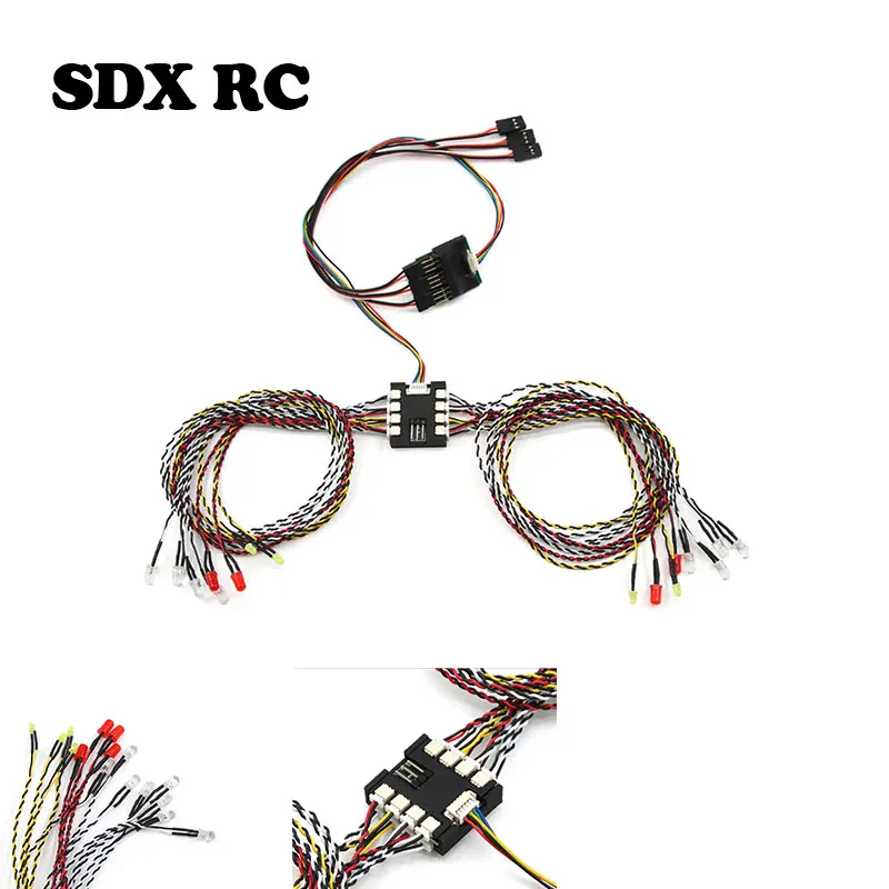 16 LED Light System Front & Rear Lamp Group Turn Light for RC Crawler Car  TRX-4 Axial SCX10 WPL D12 MN99S MN86S