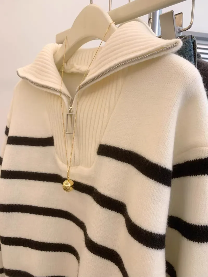 Осенне-зимний женский свитер женская утолщенная куртка на внутренней молнии